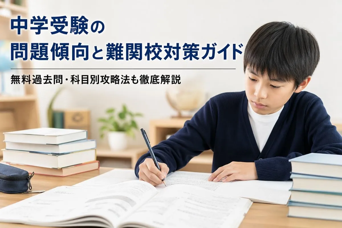 中学受験の問題傾向と難関校対策ガイド|無料過去問・科目別攻略法も徹底解説
