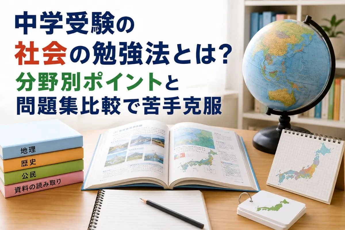 中学受験の社会の勉強法とは?分野別ポイントと問題集比較で苦手克服