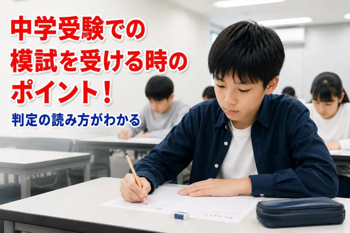 中学受験での模試を受ける時のポイント!判定の読み方がわかる