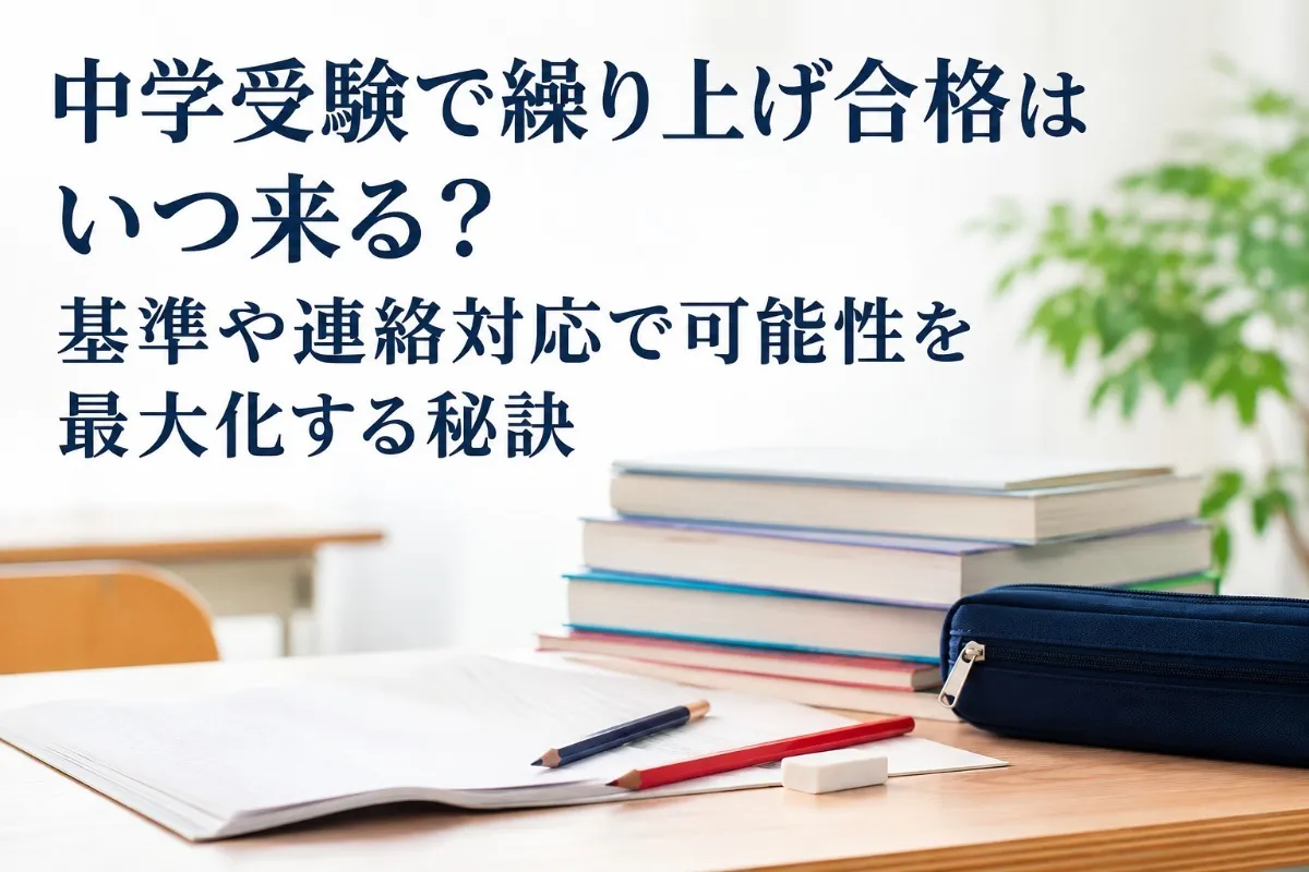 中学受験で繰り上げ合格はいつ来る?基準や連絡対応で可能性を最大化する秘訣