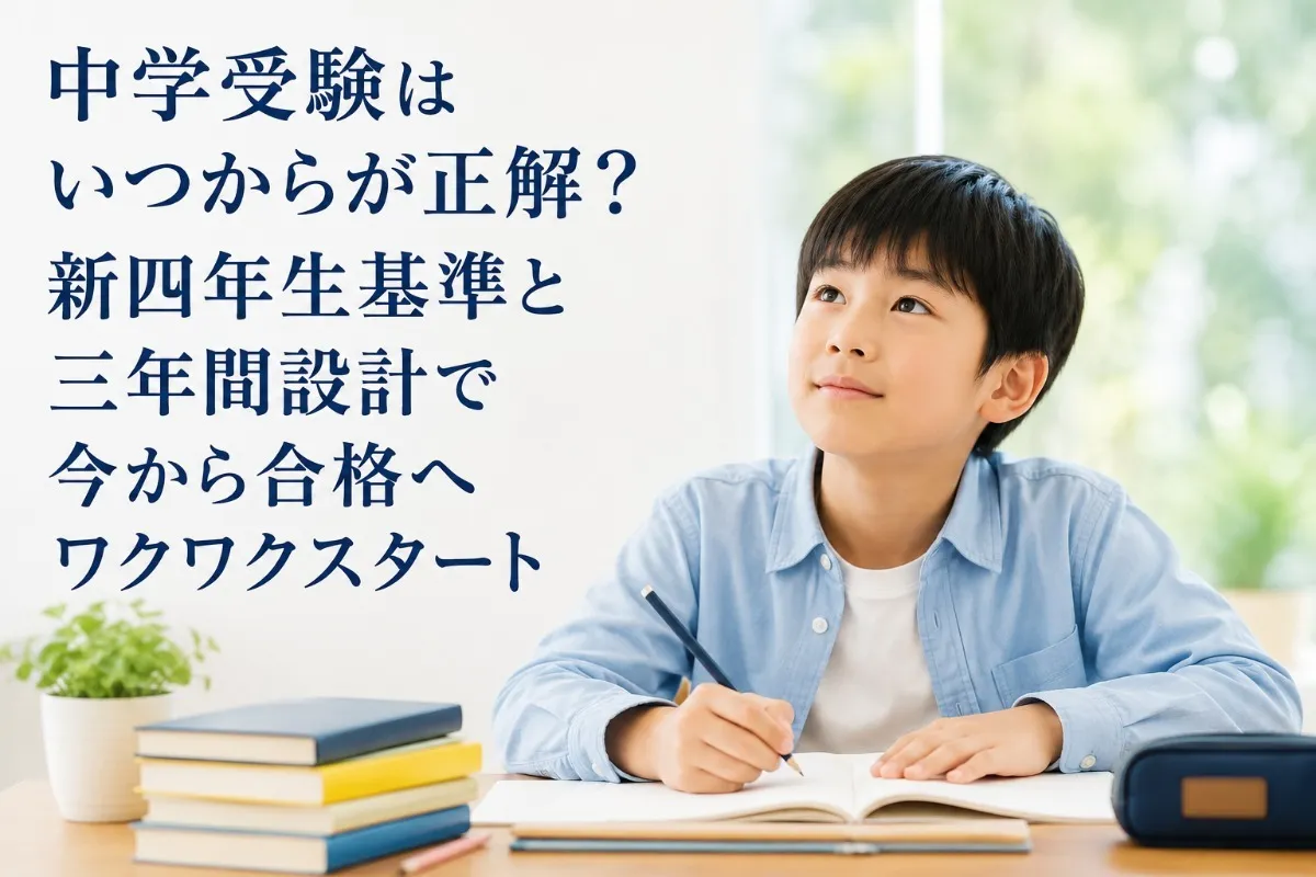 中学受験はいつからが正解？新四年生基準と三年間設計で今から合格へワクワクスタート