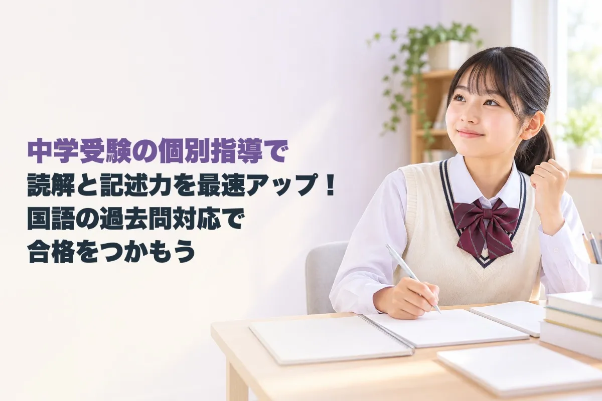 中学受験の個別指導で読解と記述力を最速アップ!国語の過去問対応で合格をつかもう